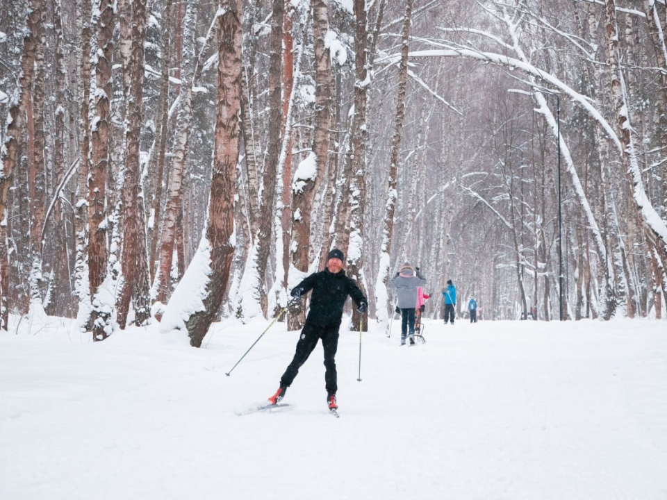 Как безопасно кататься на лыжах в парках округа зимой