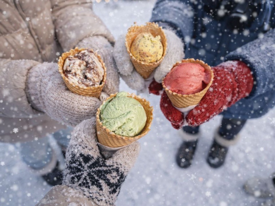Зимний тренд на «мороженое из снега» завоевывает все большую популярность