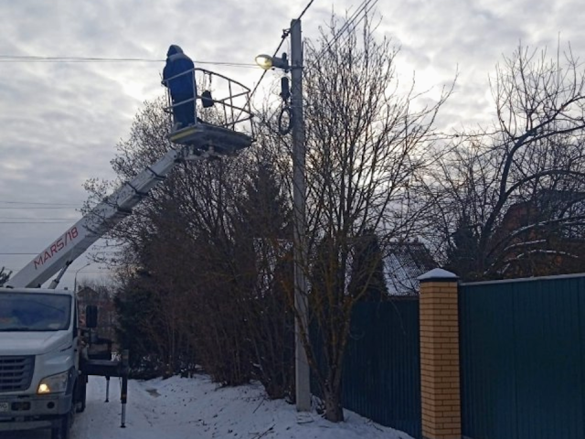 Более 30 километров линий освещения проведут в Чеховском округе в 2026 году