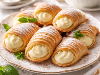 Вкус детства дома: слоеные ракушки со сливочным кремом, которые нежнее покупных