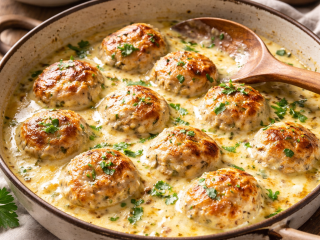 Нежные котлетки из индейки в сливочно-сырном соусе: простой и вкусный ужин для всей семьи