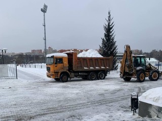 Спортобъекты Истры освободили от «снежного плена»