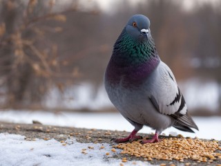 Гигантские голуби устроили вечеринку с семечками в парке «Пехорка»