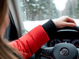 Женщина-водитель сопроводила школьника, идущего по трассе в снегопад