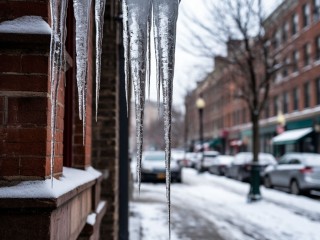 Жители Балашихи померились сосульками