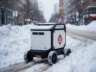 Без помощи кожаных не обойтись: спасение робота-курьера из сугроба попало на видео