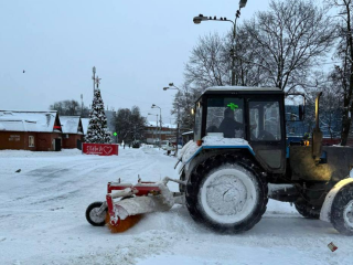 За первую неделю января с улиц Лобни вывезли более 8000 кубометров снега