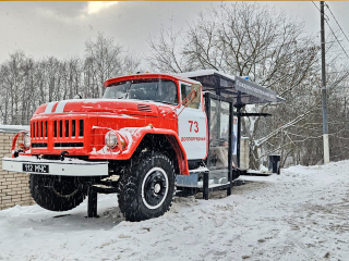 Остановка с пожарной машиной украсила проспект Ракетостроителей в Долгопрудном