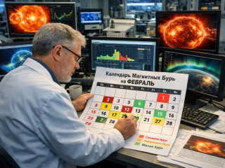 Названы даты наиболее опасных магнитных бурь января 2026 года