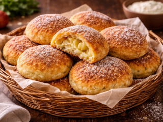 Быстрые творожно-яблочные булочки: гора ароматной выпечки всего за 20 минут