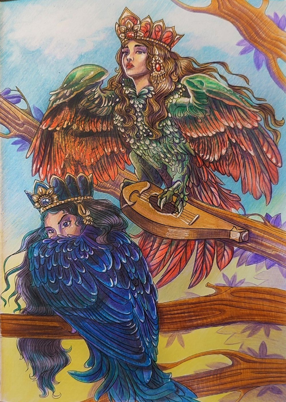 Сирин и Гамаюн от Yana Kolokolova