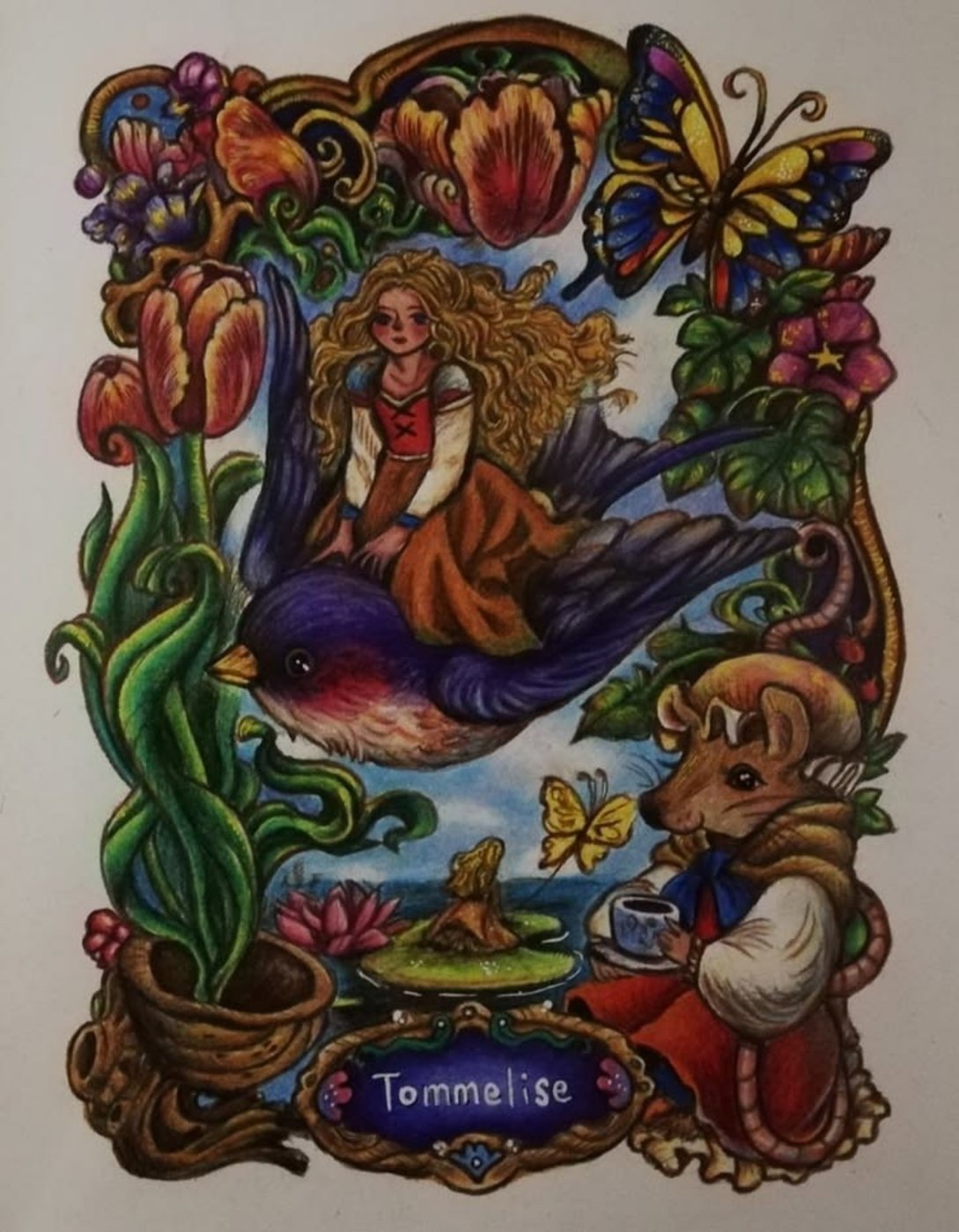 Дюймовочка от Irina_coloring_hobby