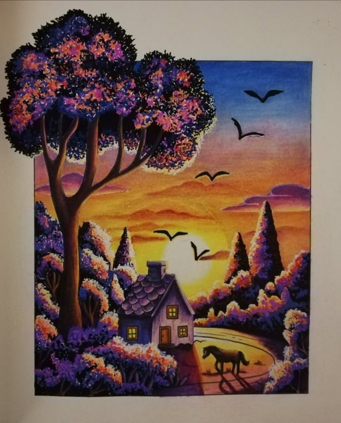 Летний закат от Irina_coloring_hobby