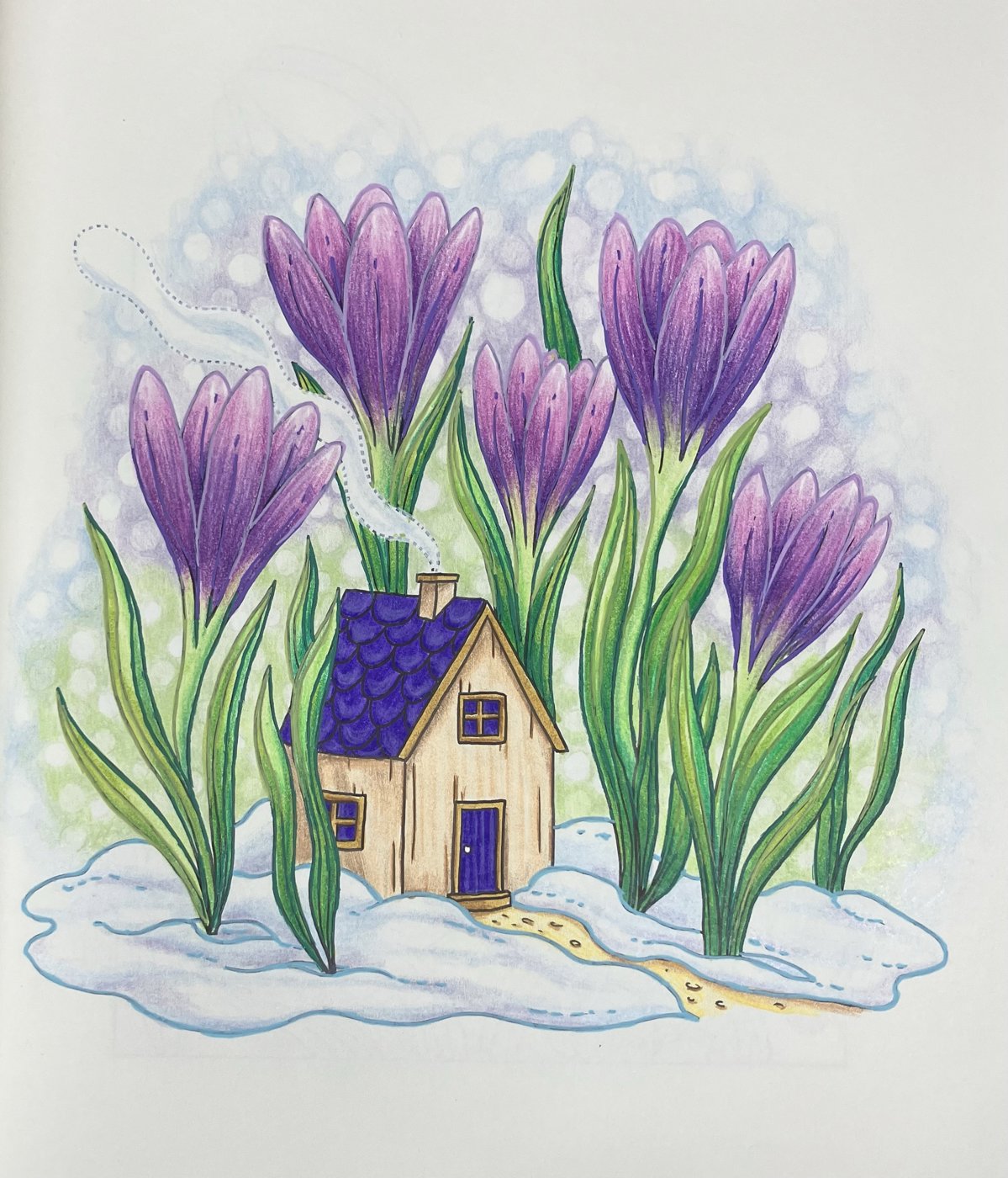 Домик в крокусах от Nalkariya