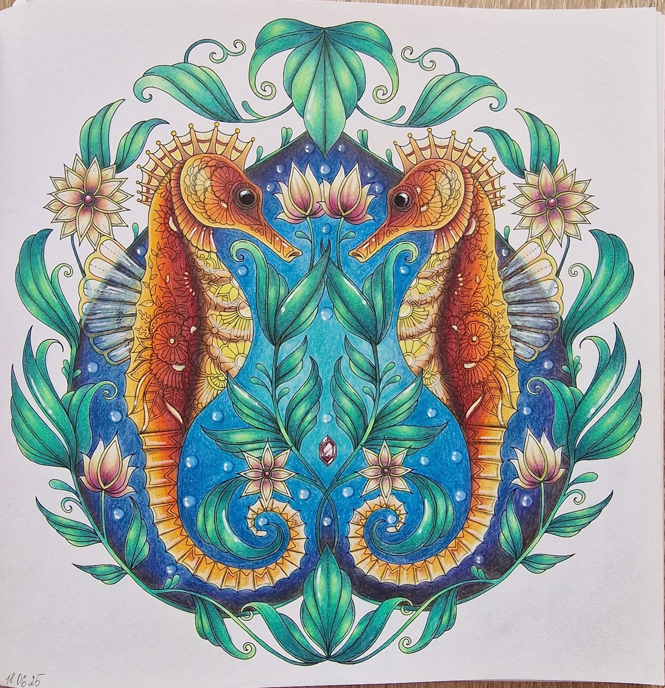 Морские коньки от Coloring with Marina