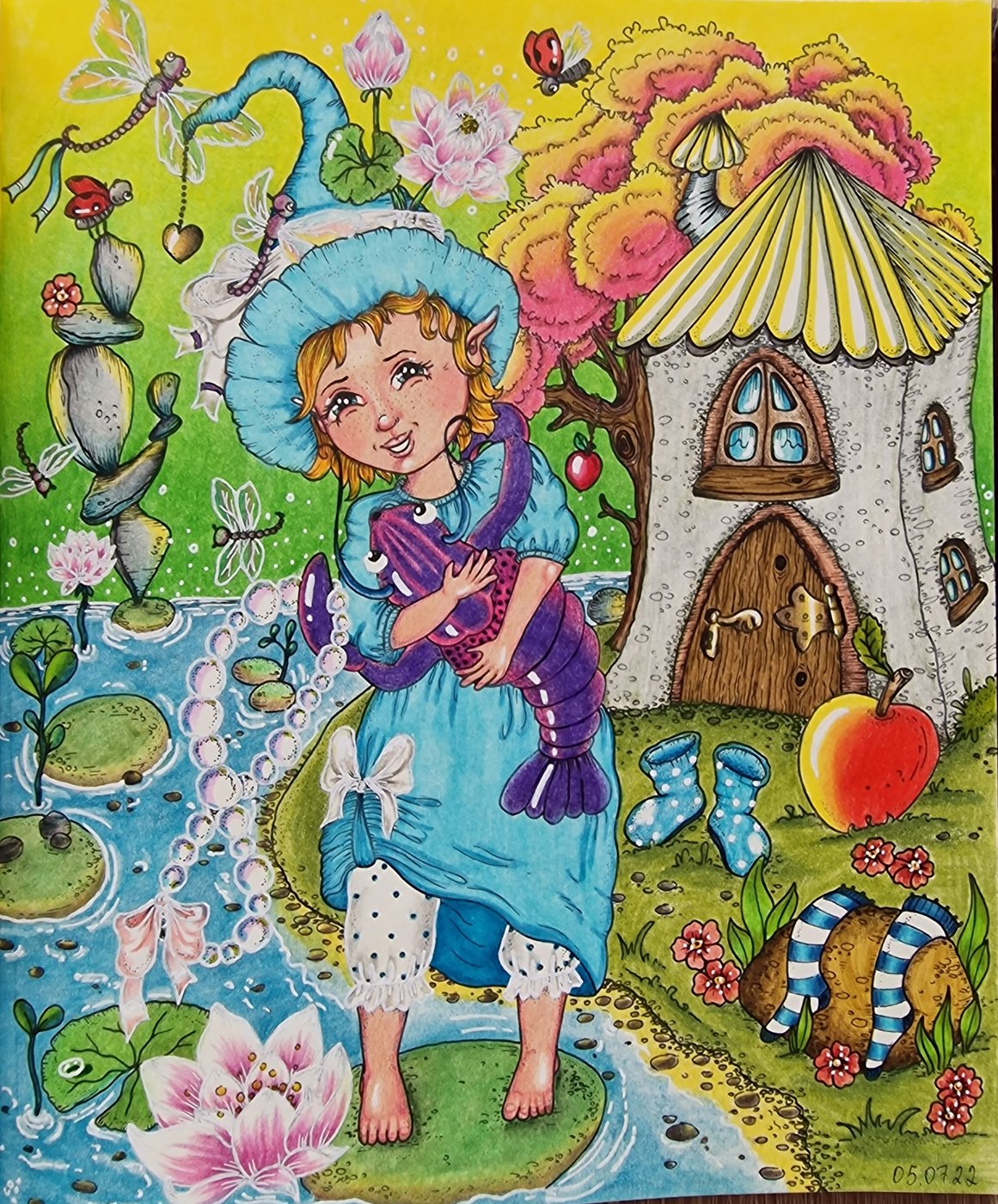 Фея и рак от Coloring with Marina