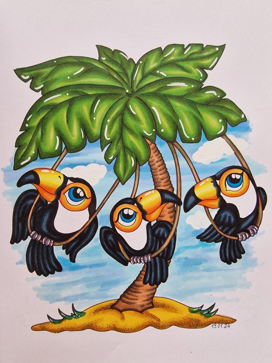 Крылатые качели от Coloring with Marina