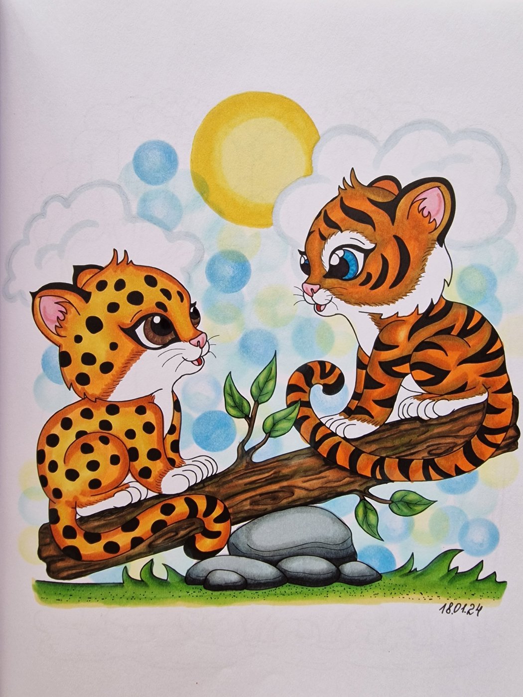 Малыши качаются от Coloring with Marina