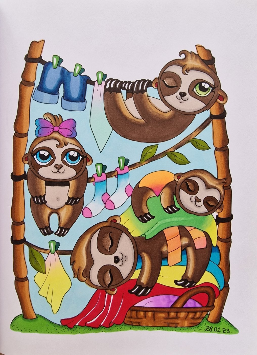 Ленивая Семейка от Coloring with Marina