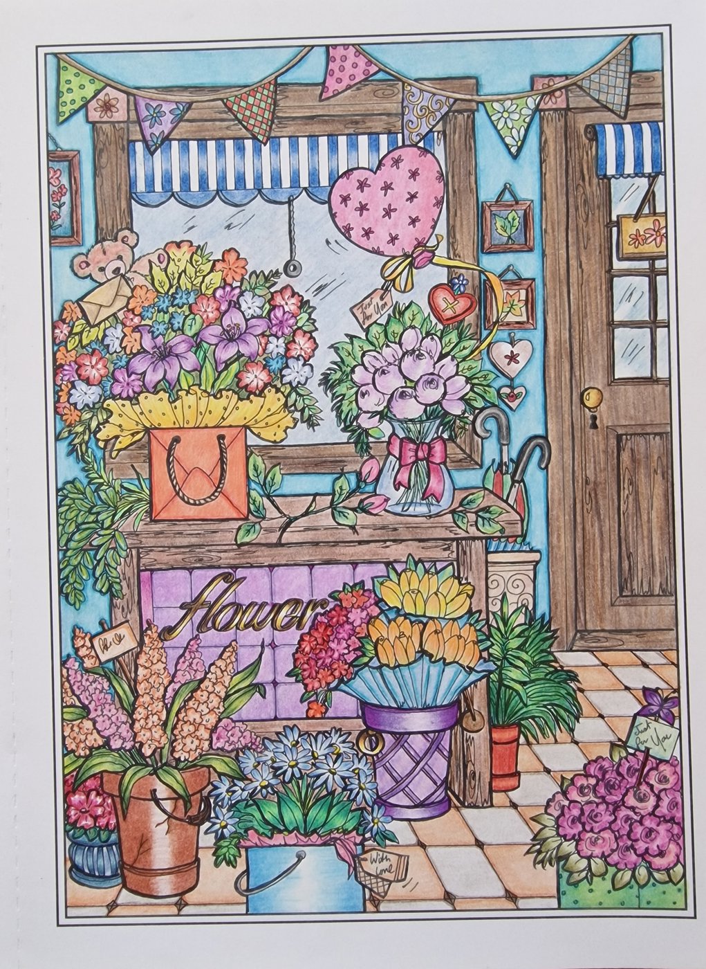 Одна из первых работ от Coloring with Marina