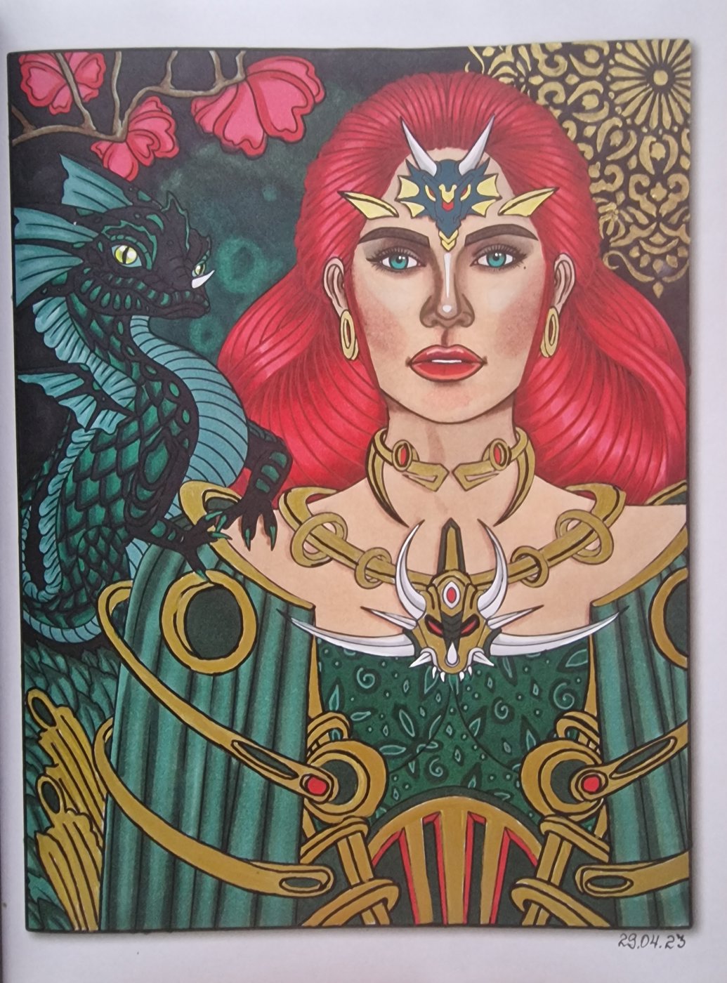 Green drago от Coloring with Marina (1/2)