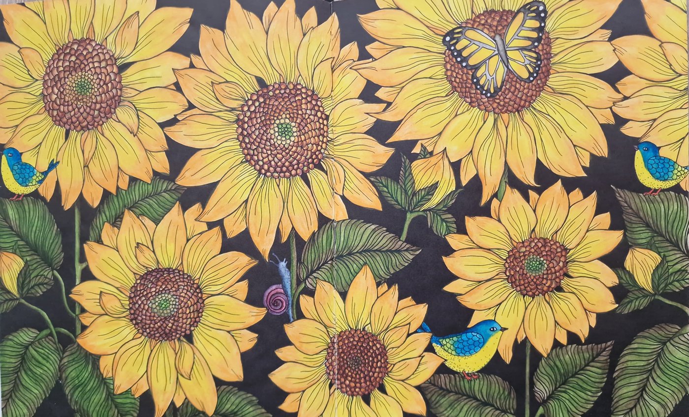 Подсолнухи  🌻 от Coloring with Marina