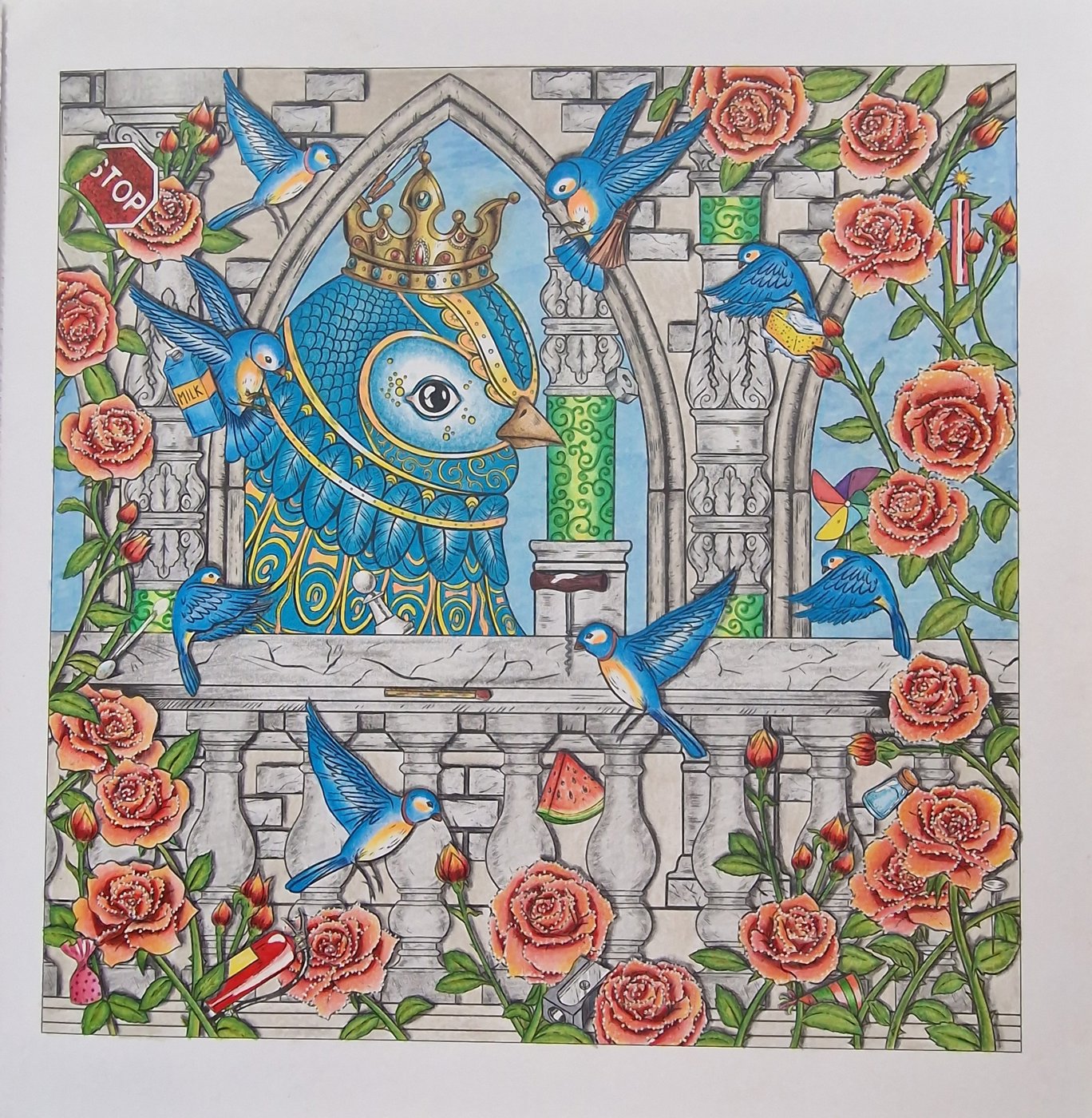 Queen of the birds от Coloring with Marina