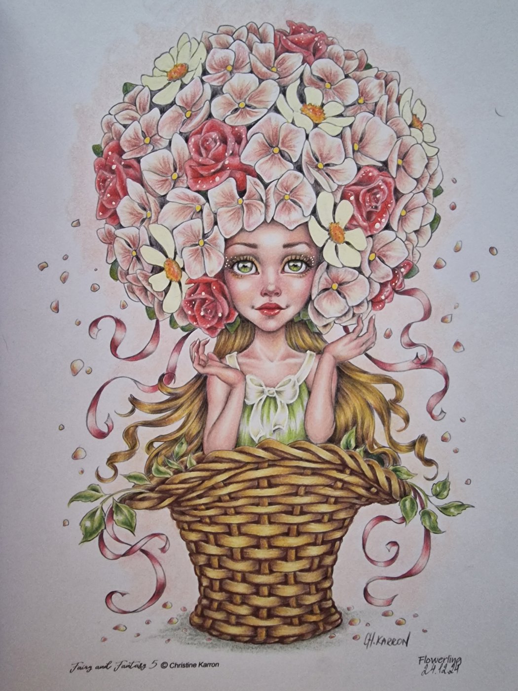 Душка в карзинке от Coloring with Marina