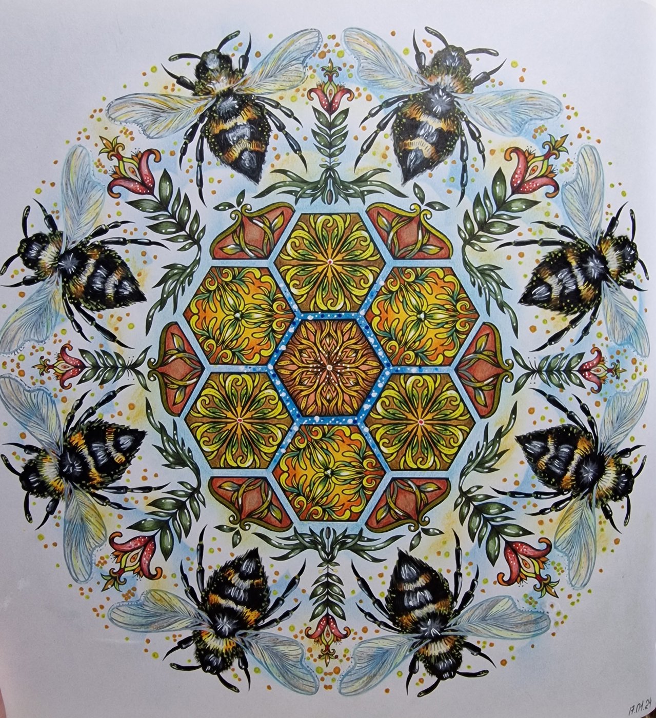 Пчёлки от Coloring with Marina
