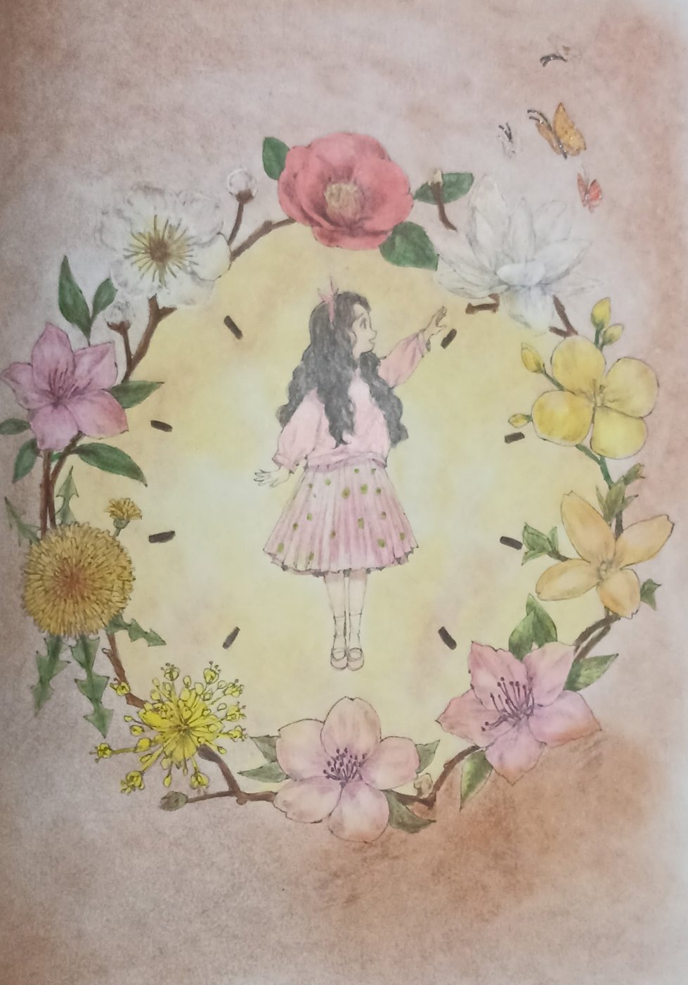 весенние цветочные часы от Mariska