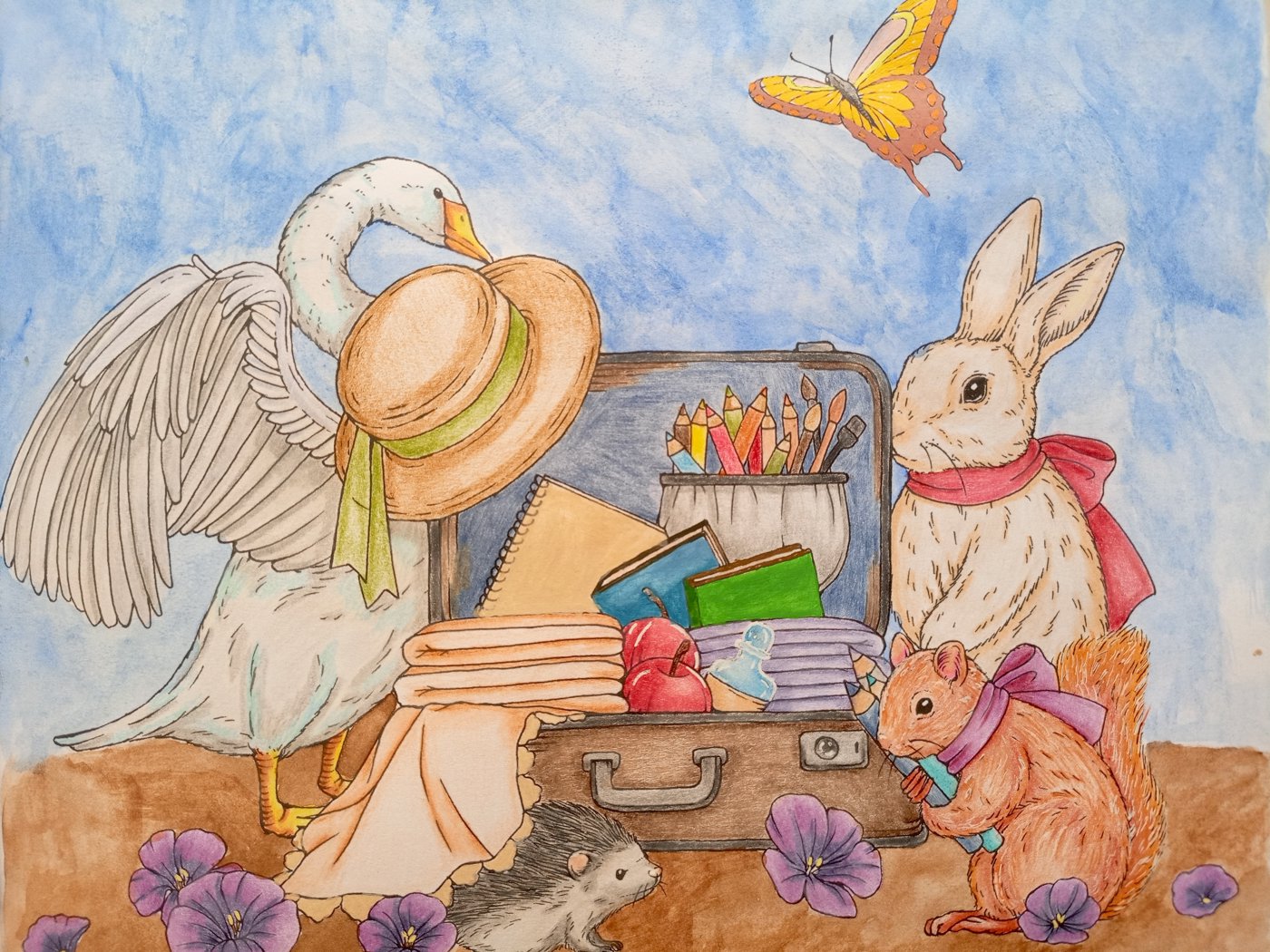 Чемодан с канцелярией от Marusya