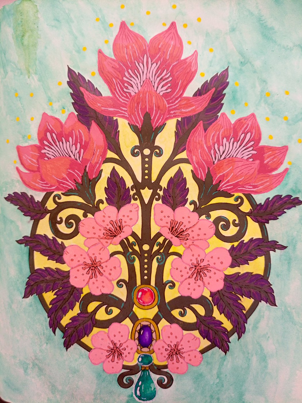 Цветочная мандала от Marusya