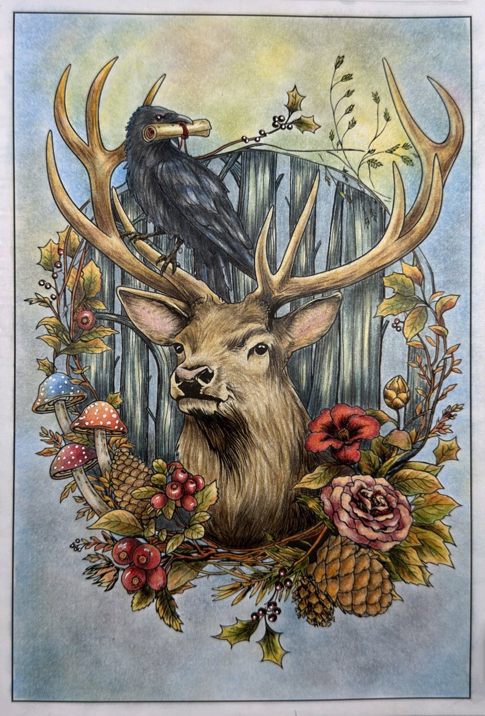 Олень и ворон от AlbishArt