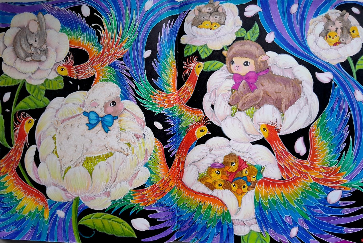 Радужные фениксы от AlineD