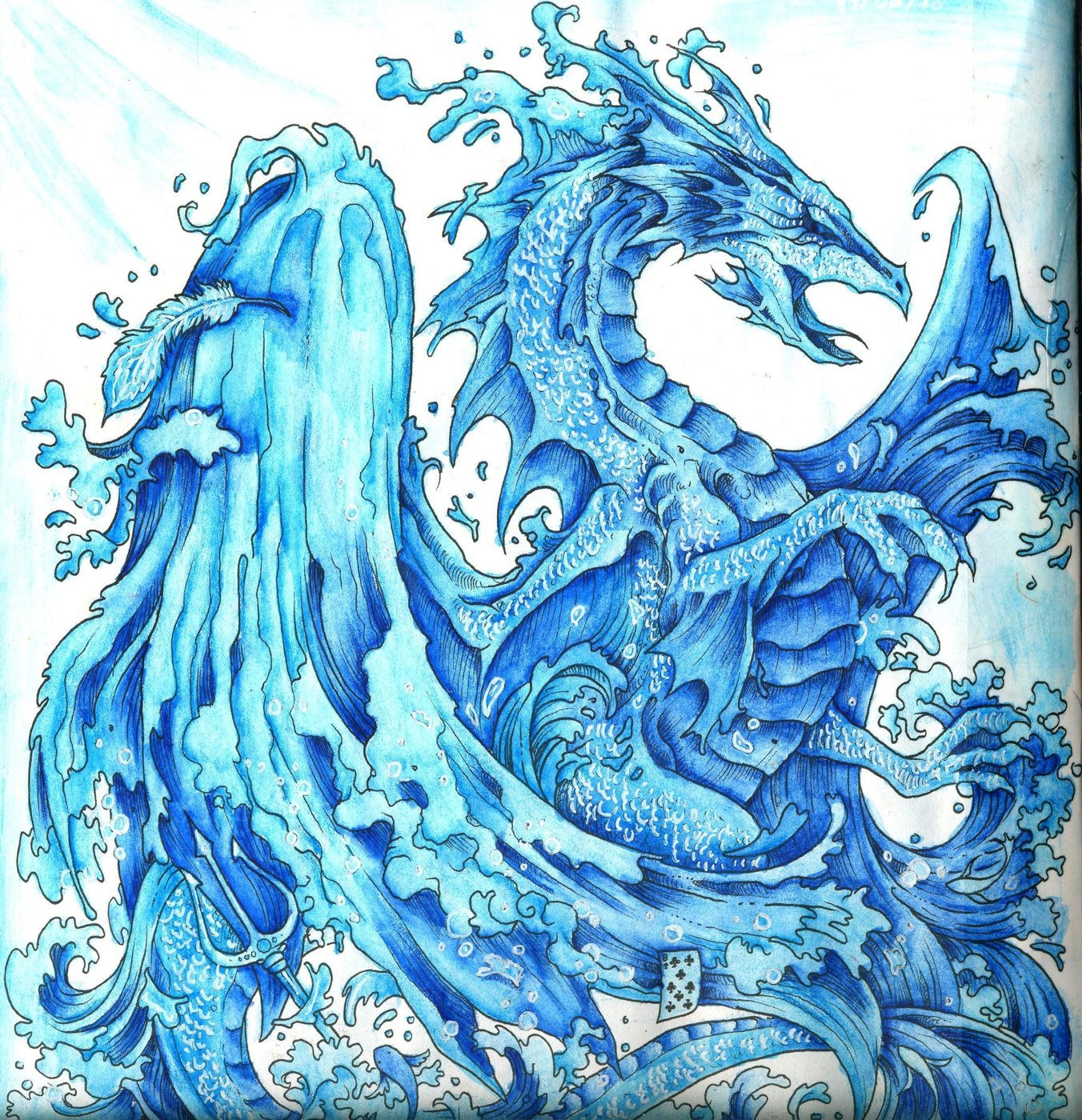 Водяной дракон от DarColorBook