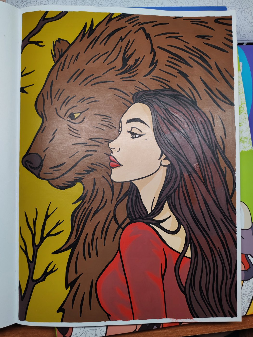 Девушка с медведем от СергеевнаART