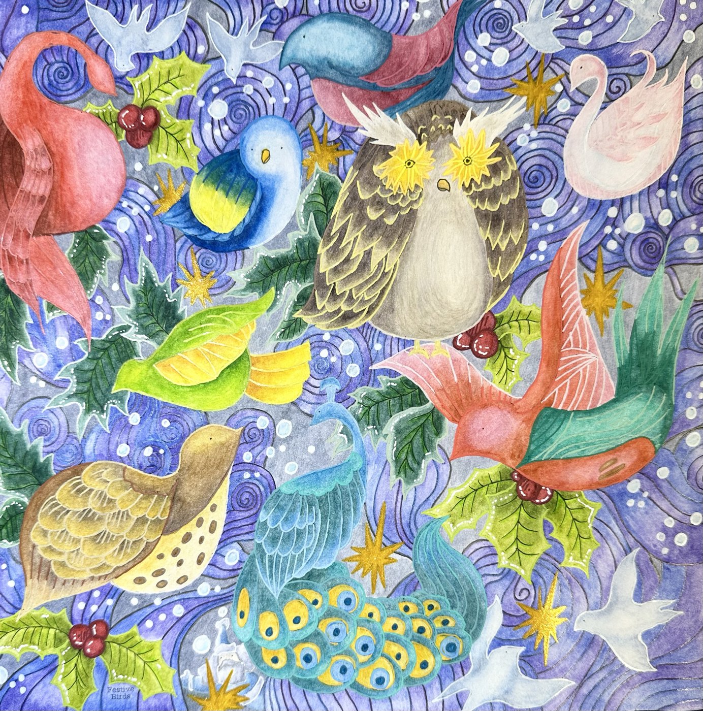 Festive Birds от Dina