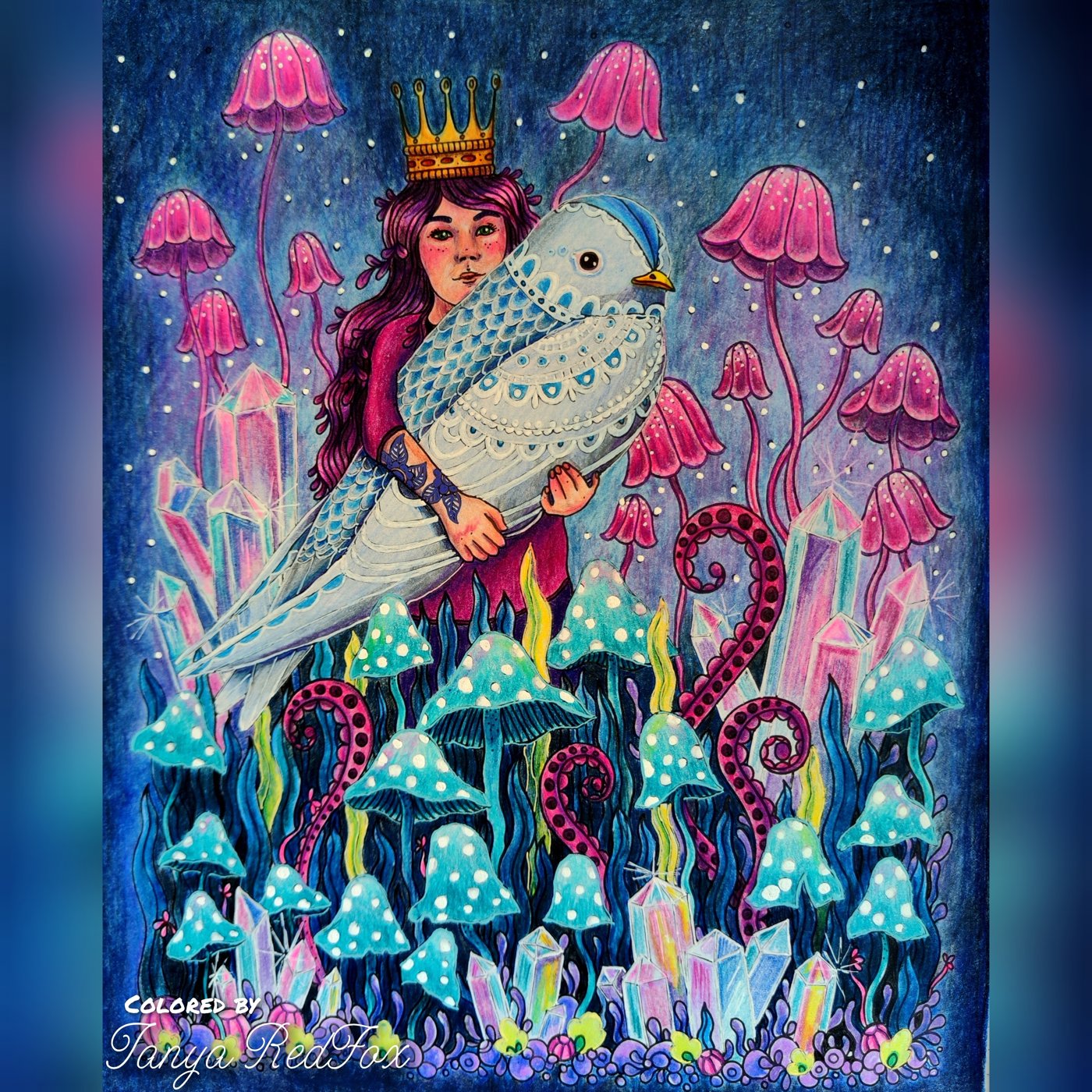 Девочка с птицей от Tanya RedFox