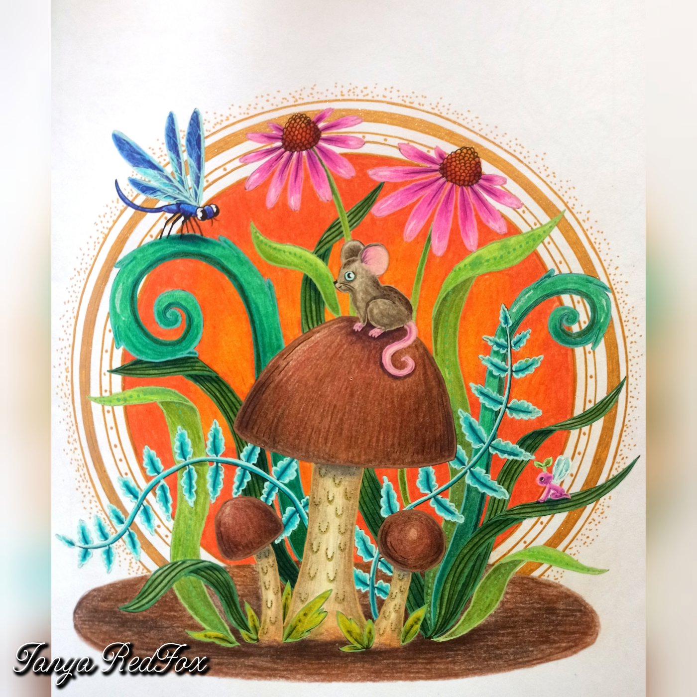 Мышь на грибочке от Tanya RedFox