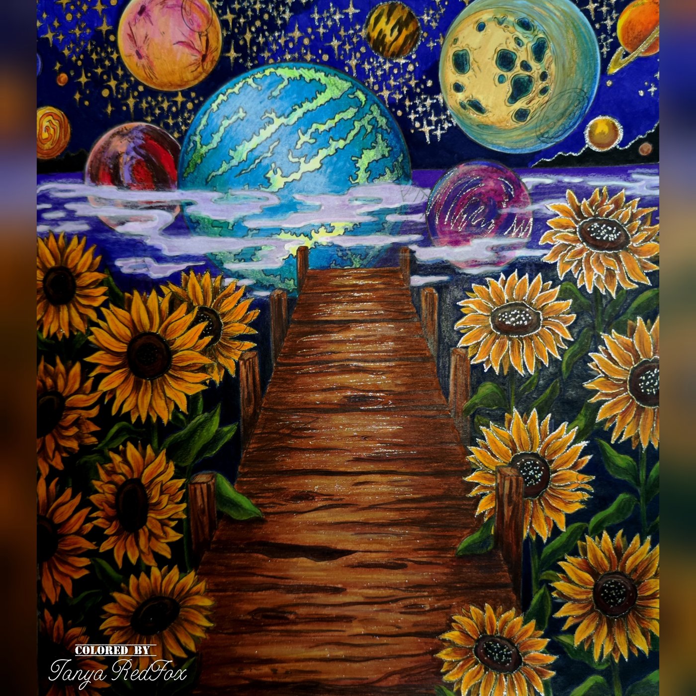 Космические подсолнухи от Tanya RedFox