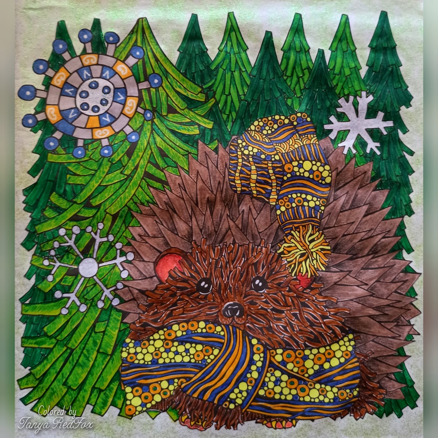 Ёжик в снежинках от Tanya RedFox