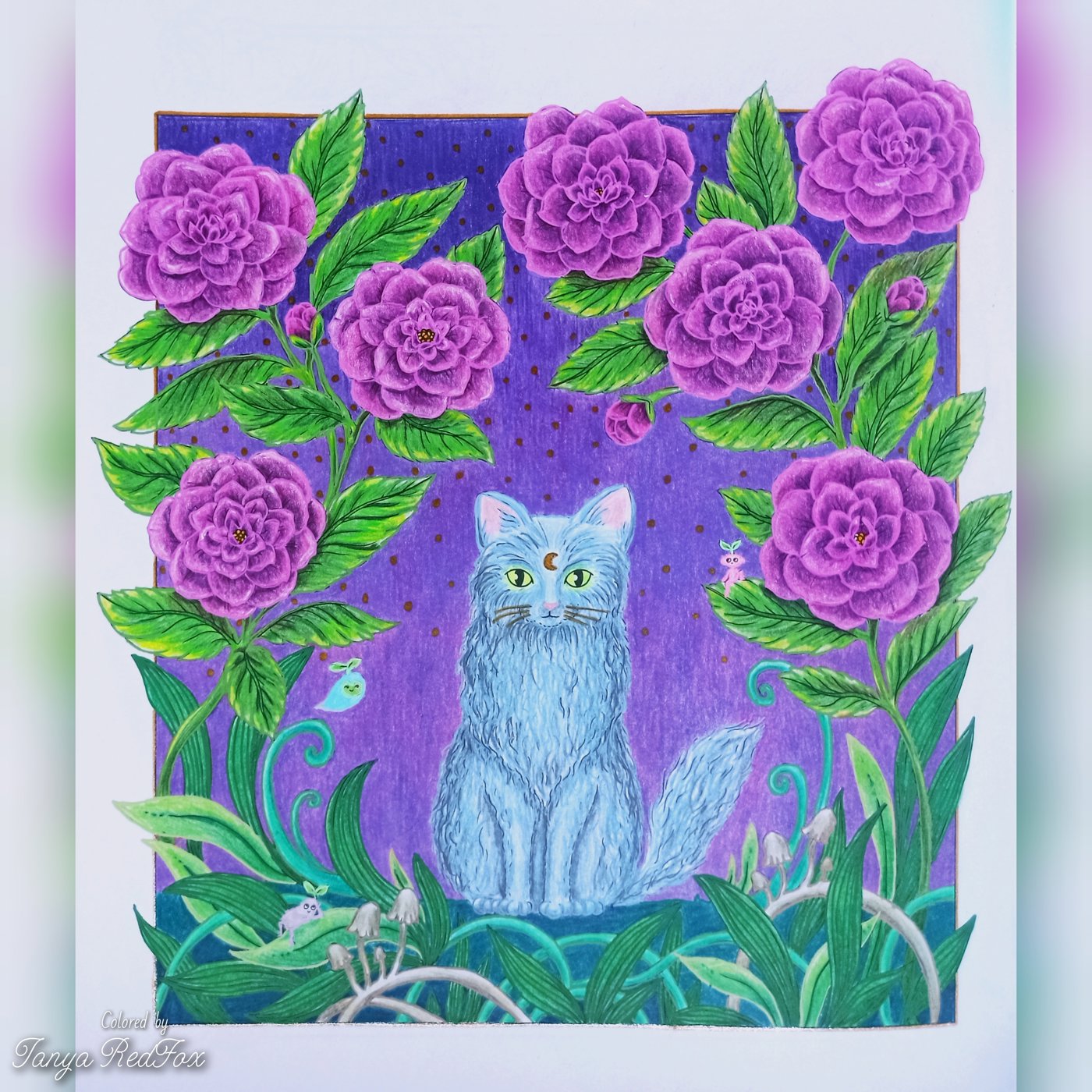 Кошка в цветах от Tanya RedFox