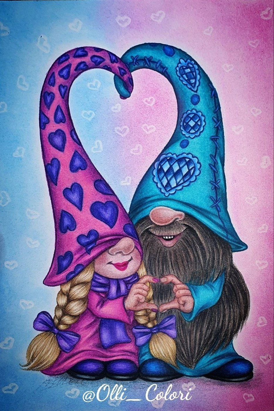 Влюблённая парочка от OlliColori