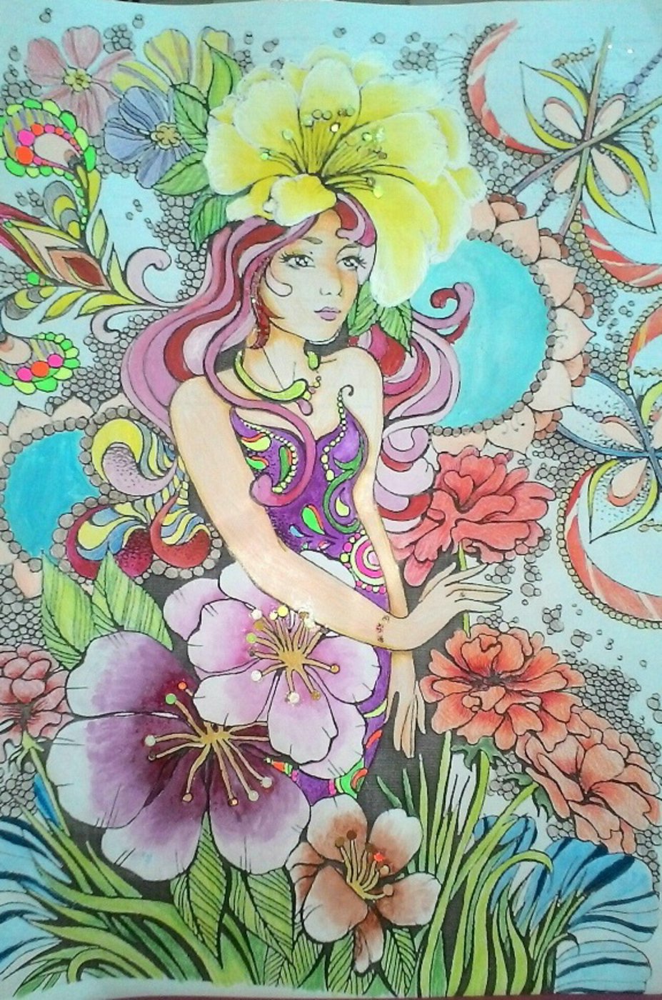 Девушка цветами от VikaS