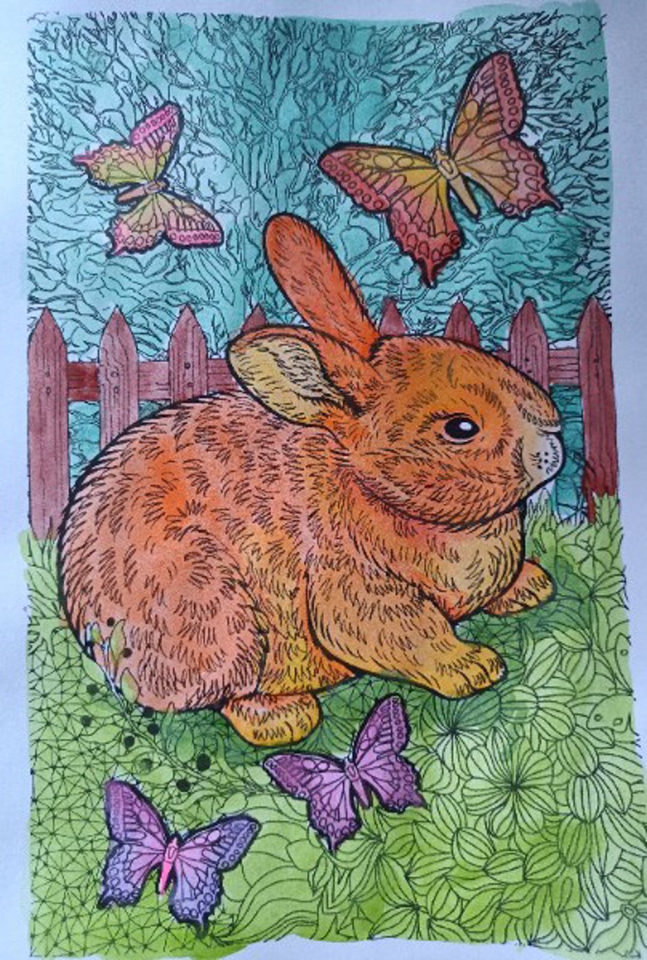 Зайчик и бабочки от VikaS