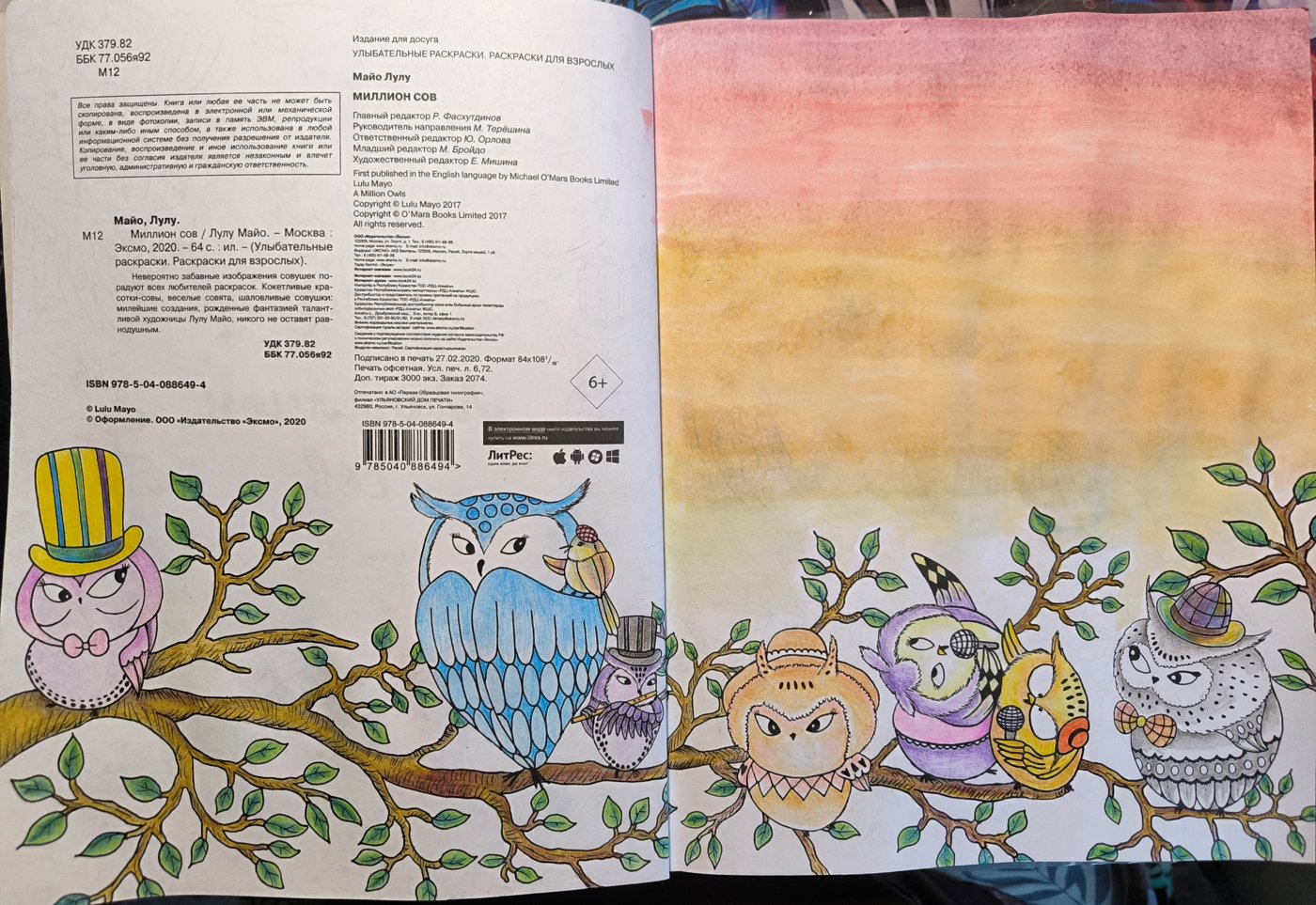 Совушки на ветке от VikaS