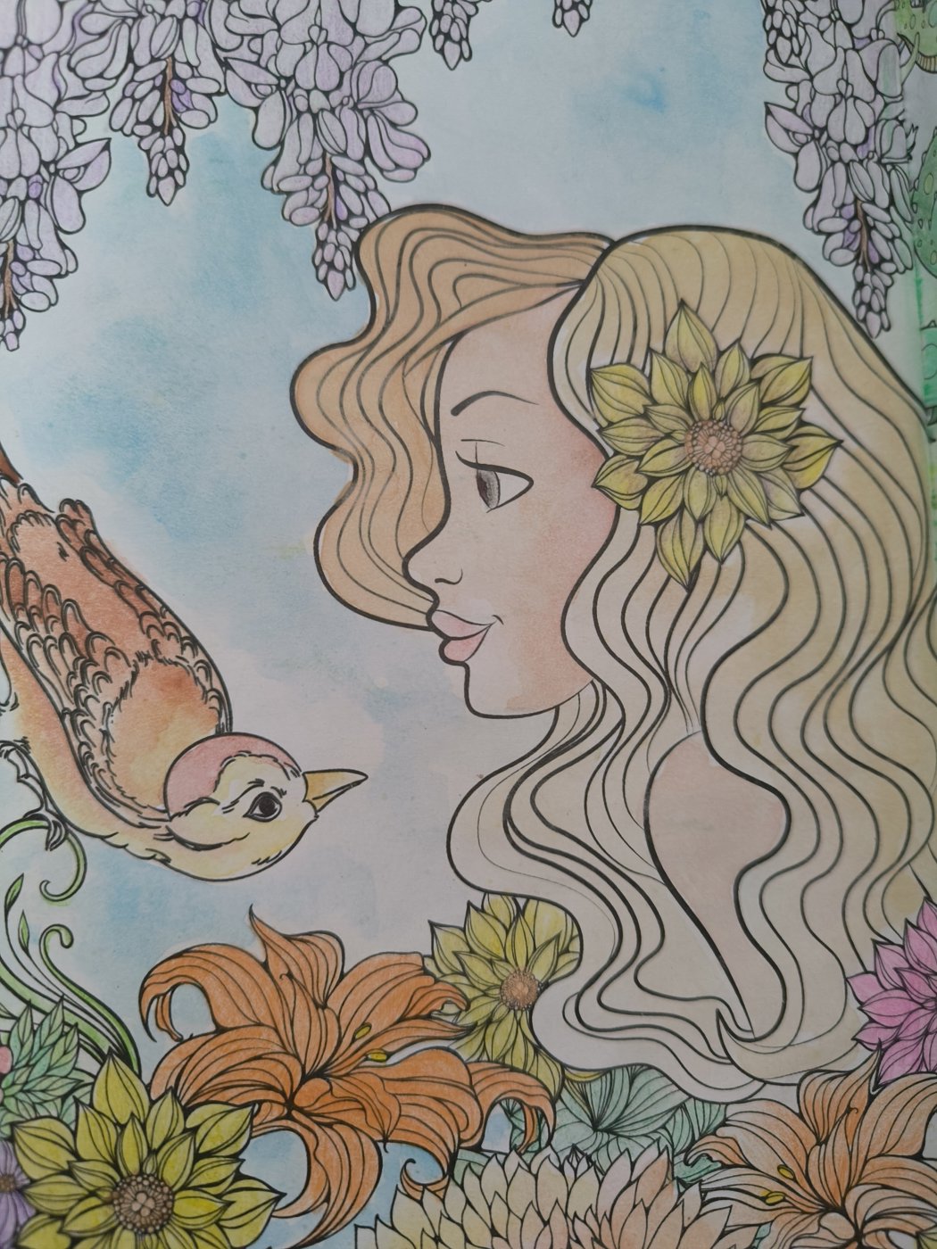 Девушка с птичкой от VikaS