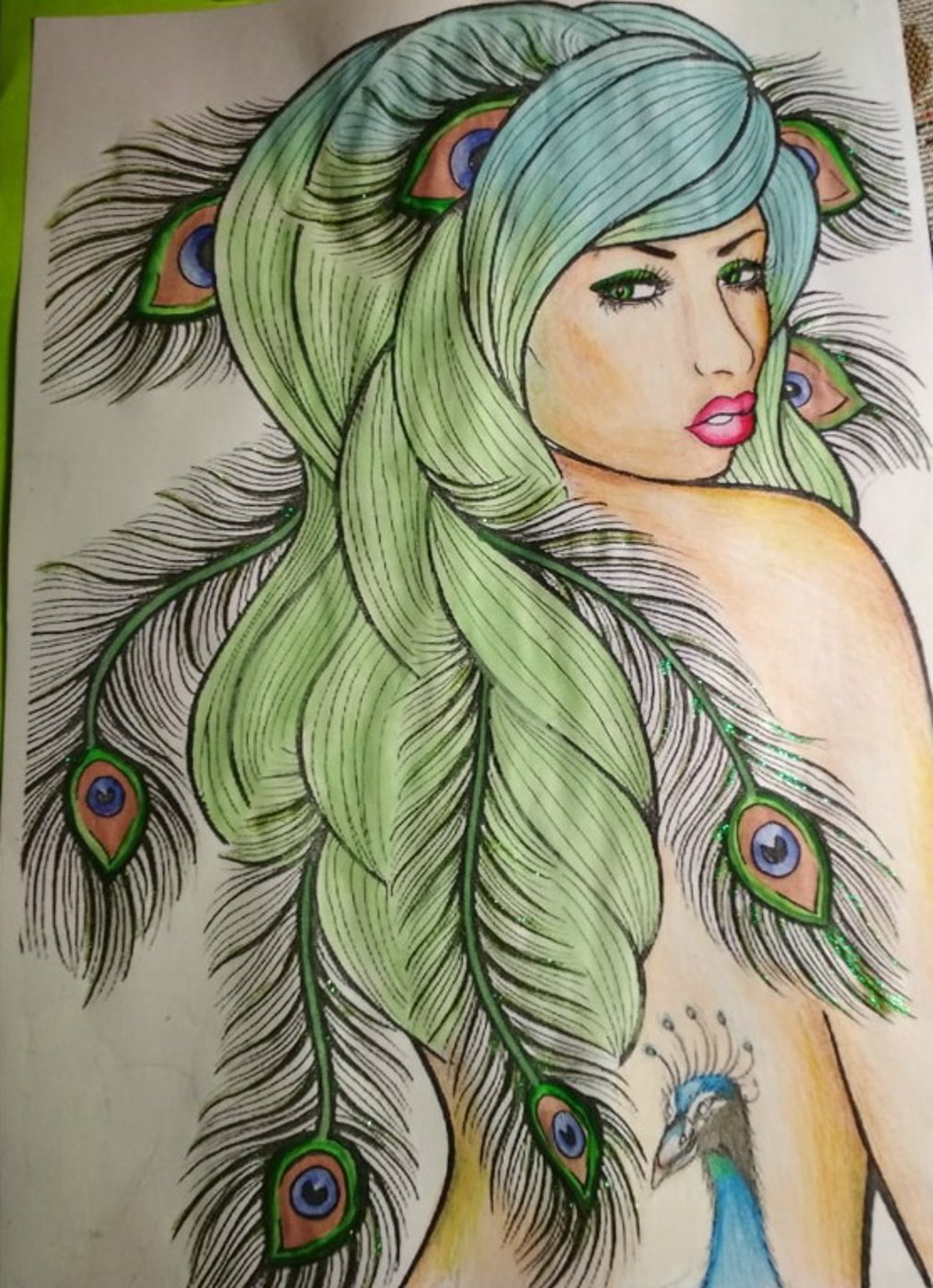 Девушка и павлин от VikaS