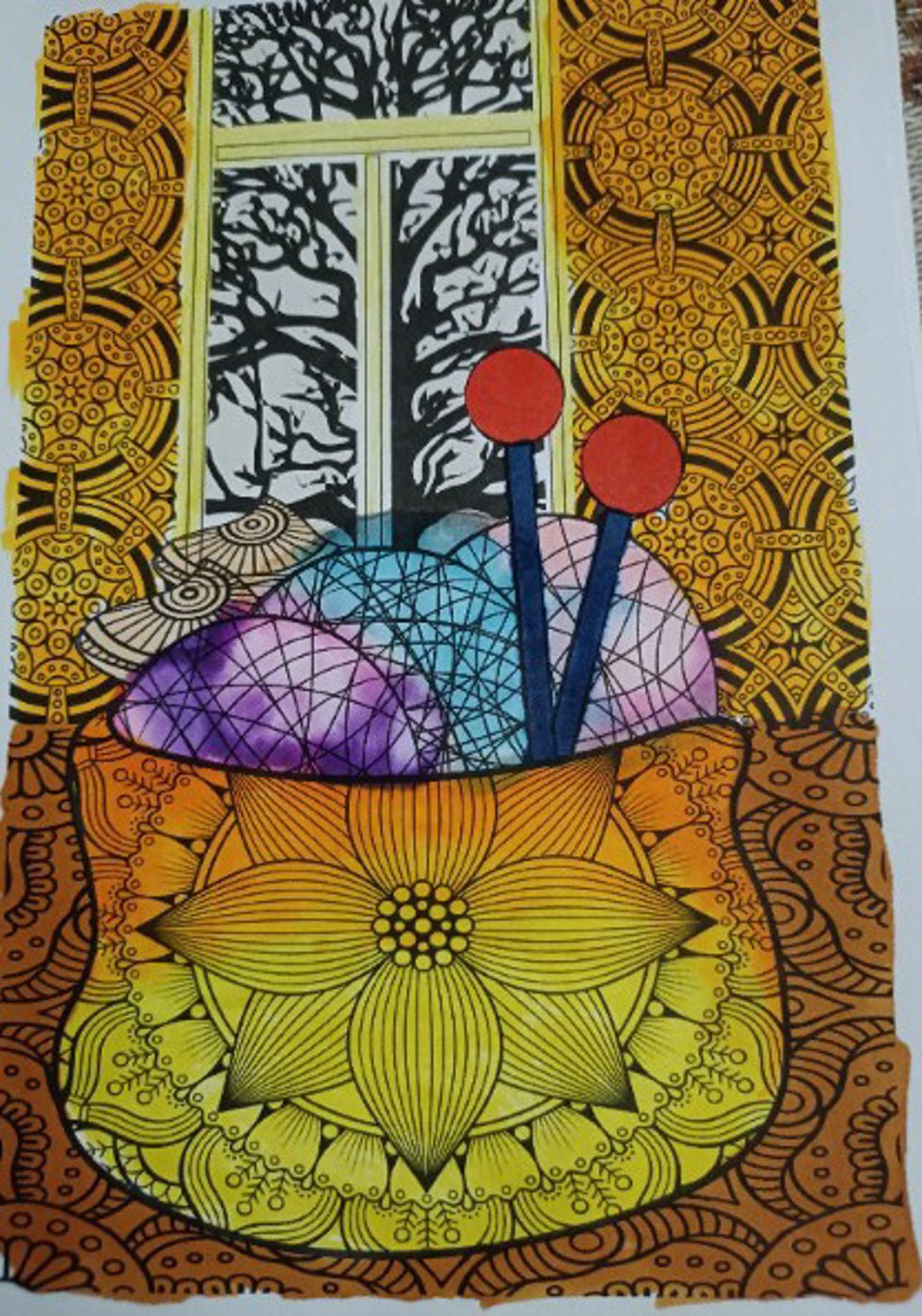 Клубок ниток и шпицы от VikaS