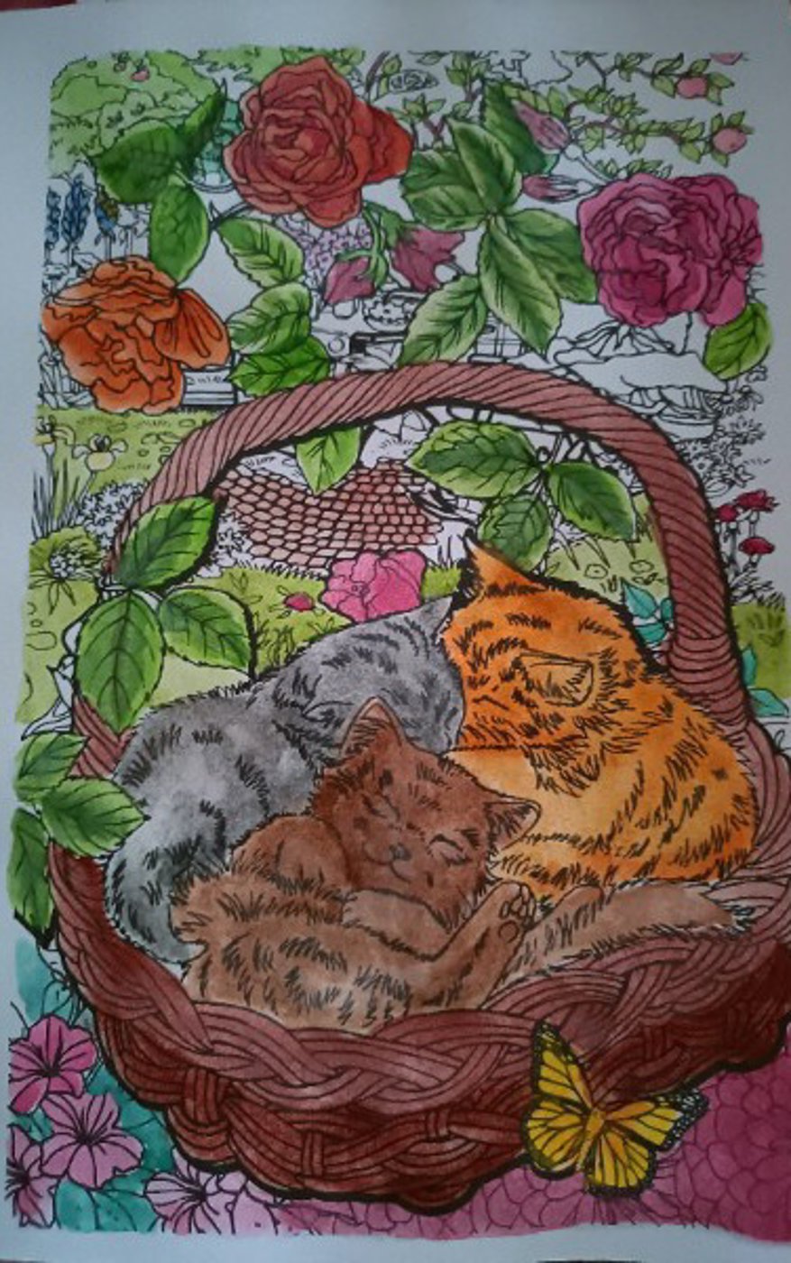 Котики в корзинке от VikaS